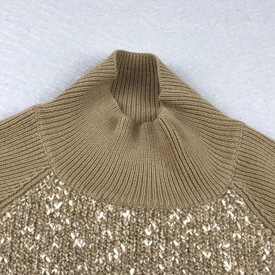 Nine & Company Sweater Womens PL Brown Mock Neck Raglan Pullover NWOT Foto 3 de 4