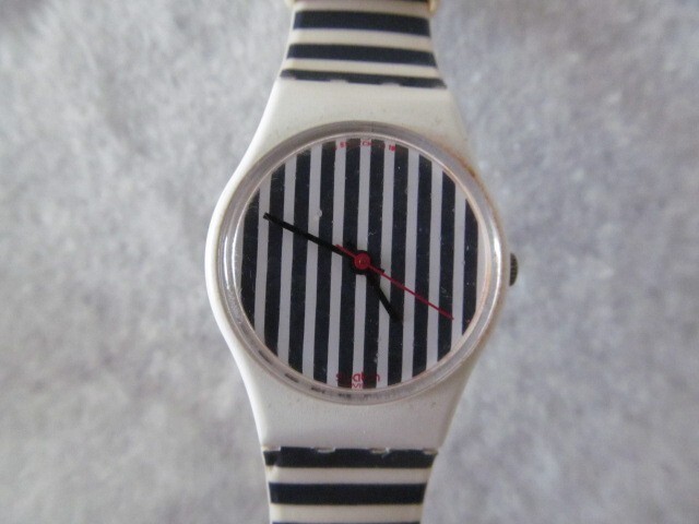 Swatch Watch 1987 Antibes LW120 Blue and White Stripes | eBay display picture 1