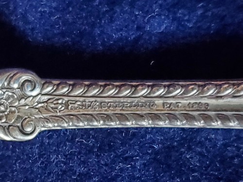 CAMBRIDGE 5 3/8" 5 O'Clock TEASPOON monogram front Gorham Sterling estate 1899 - 第 4/4 張圖片
