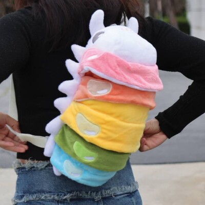 SPOOKYVILLE CRITTERS - Rainbow Roly Poly Plush Backpack NEW SPOOKYVILLE CRITTERS - Rainbow Roly Poly Plush Backpack  main image 4