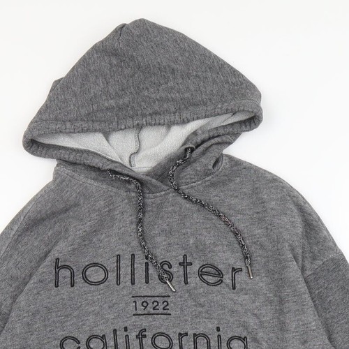 Suéter con capucha Hollister gris algodón para hombre talla XS - Imagen 4 de 12