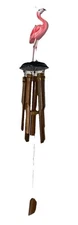 FLAMINGO 🦩 BAMBOO WINDCHIME HOME PATIO DECOR DECOR