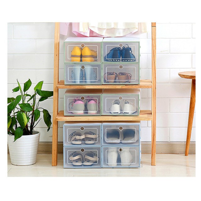 transparent collapsible shoe box