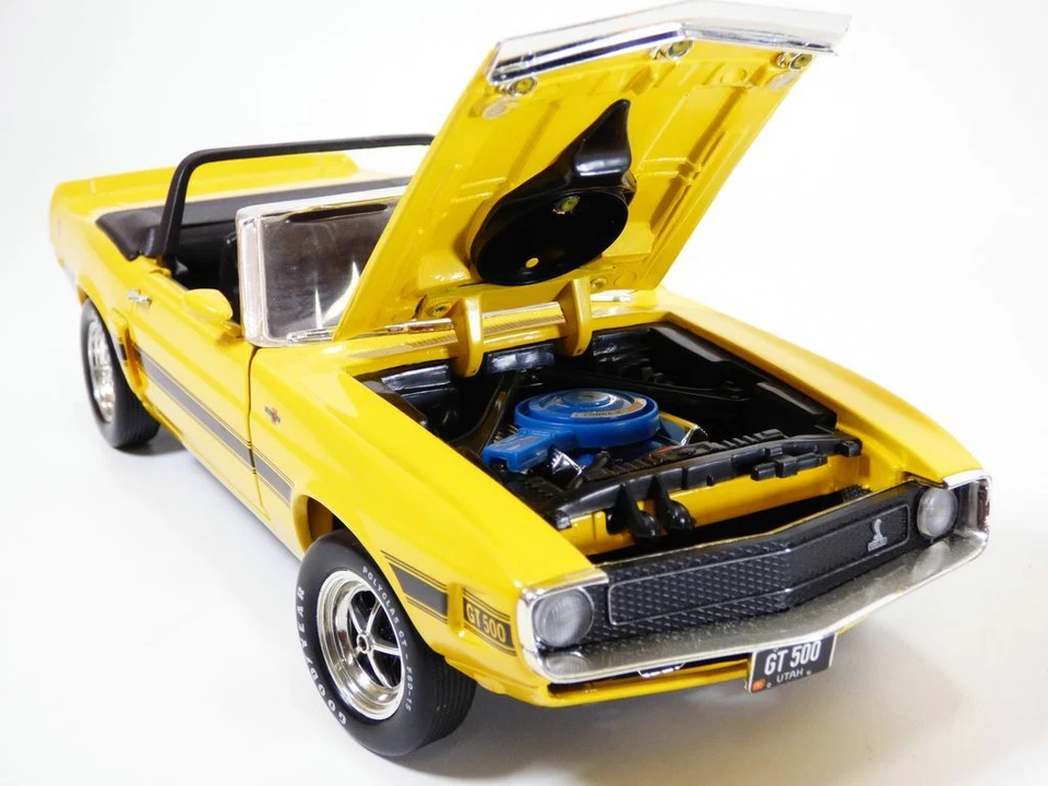 OCCASION FORD MUSTANG Shelby GT500 cabriolet 1970 jaune 1/18 - Photo 4/4