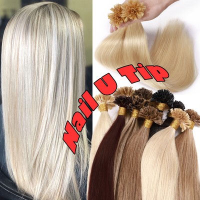 Keratin Bonding 100% Echthaar Remy Hair Extensions&100 Strähnen-Haarverlängerung