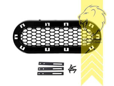 Emblem Logo Ring Halter für Kühlergrill Wabengrill für diverse Audi Modelle schw