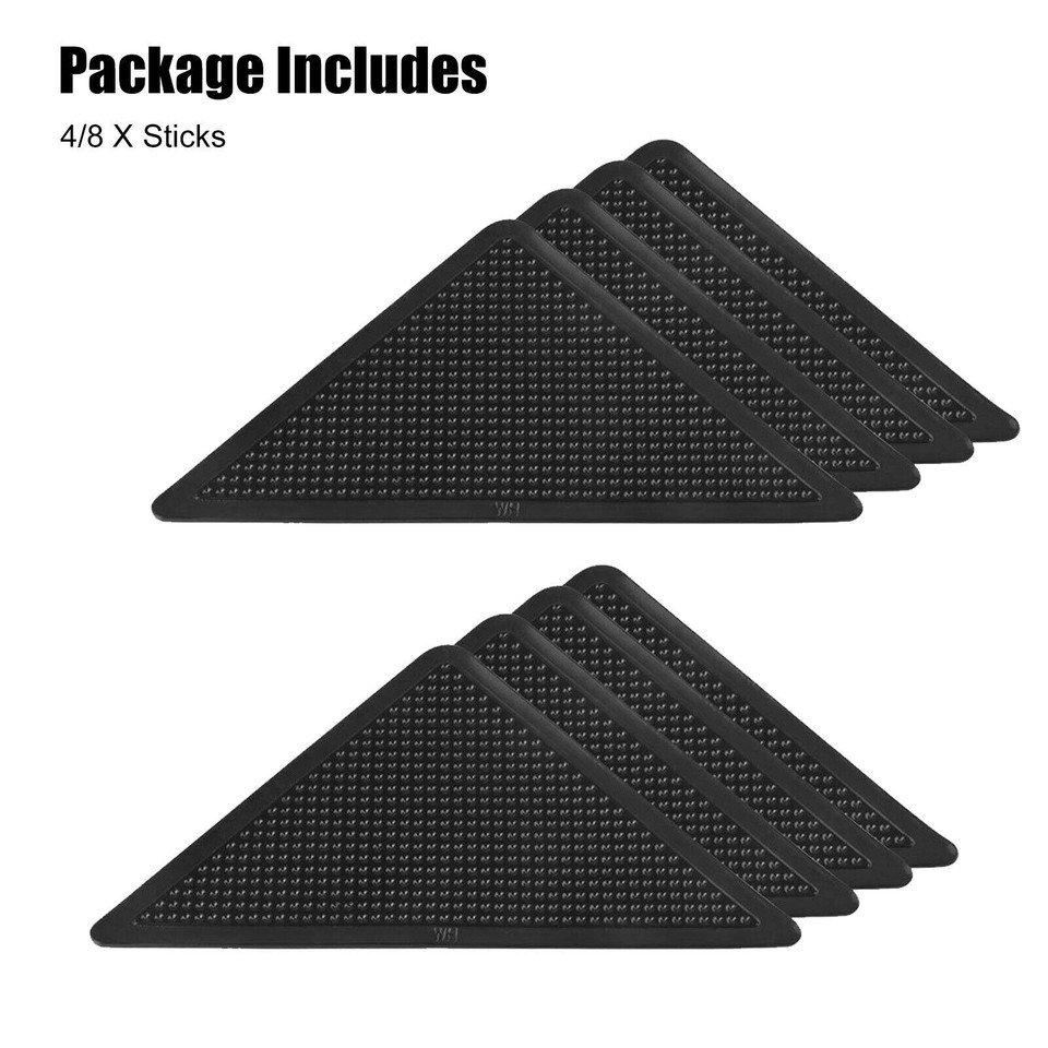 Washable Rug Sticker Example 8Pcs Carpet Stickers Anti Slip Rug Holder Reusable Washable Rug ...