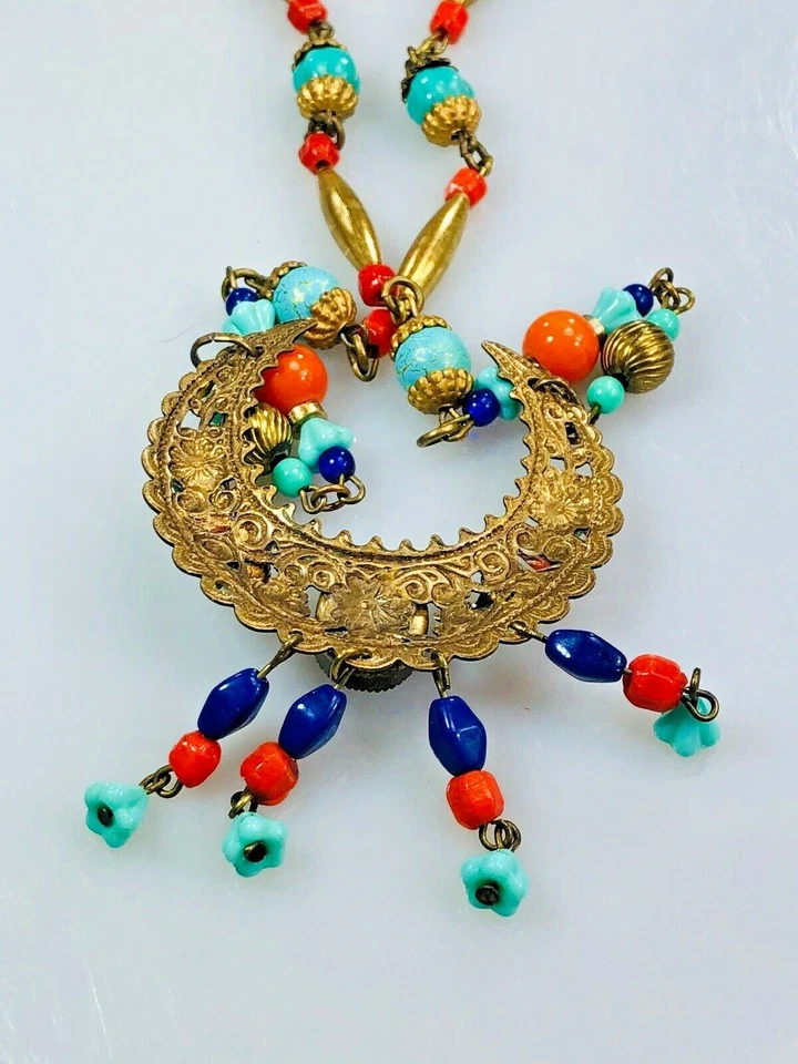 Collar de latón color cuentas Foto 3 de 4