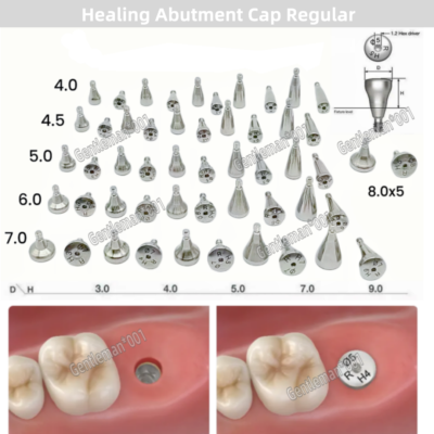 10pcs Dental Caps Healing Abutment Cap Regular Platform Fits ostem