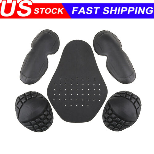 Motorcycle Jacket Lining Protectors Pad Shoulders Elbow Back Armor 5pc/set