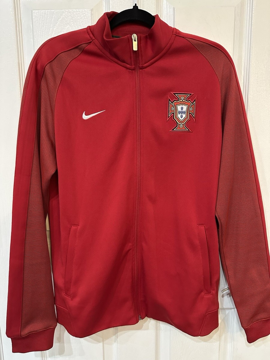 Nike Men's Portugal Track Soccer Jacket, 727866-687, Red, Size