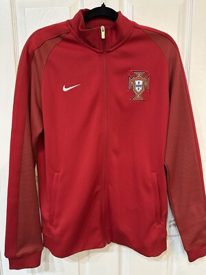 Nike Men's Portugal Track Soccer Jacket, 727866-687, Red, Size