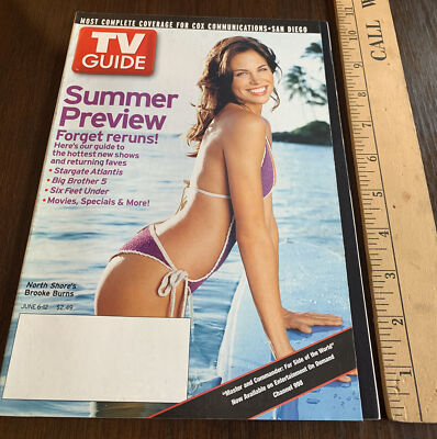 Rare Large Cable Edition TV GUIDE June 6-12 2004 Summer Preview, Brooke Burns