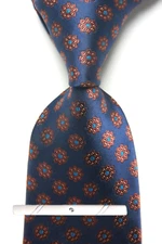 New Classic Polka Dot Blue Brown JACQUARD WOVEN 100% Silk Men's Necktie Tie