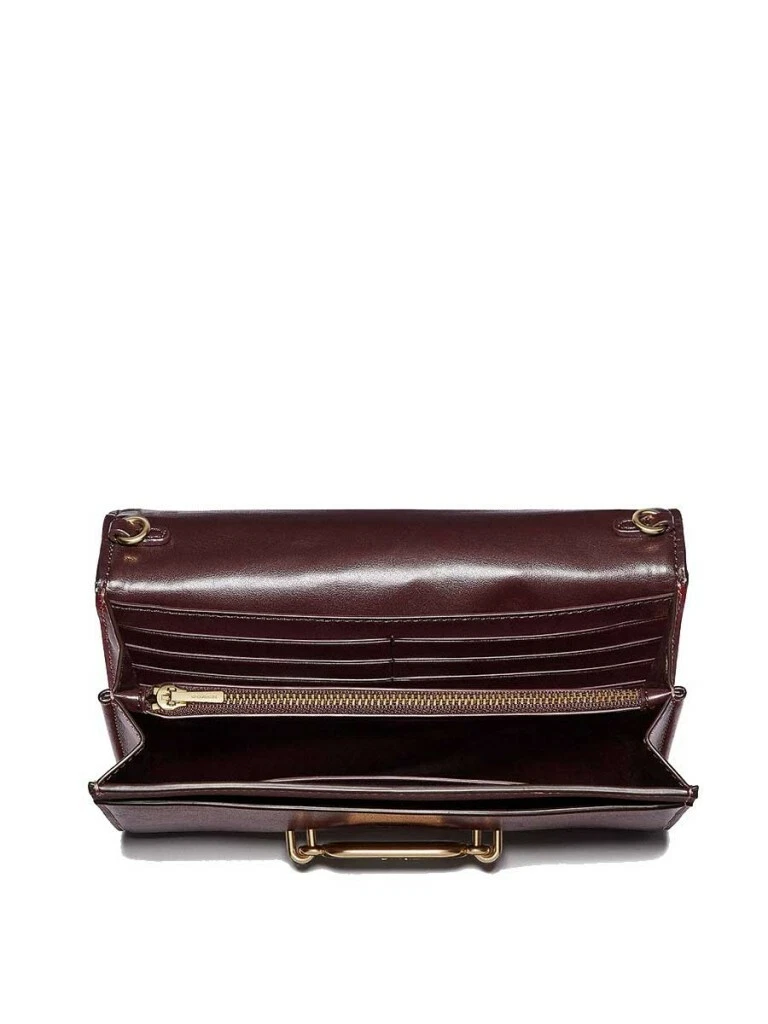 CATENA COACH TRACOLLA FRIZIONE CATENA FLOCCATA VELLUTO PELLE DI VITELLO $295