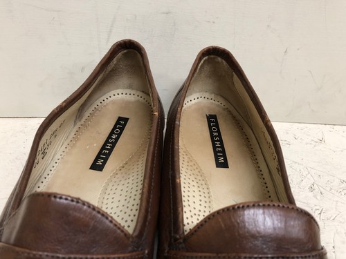 Florsheim Men Brown Leather Tassel Weaved Loafers Model 30153 size US 12 - Picture 8 of 12