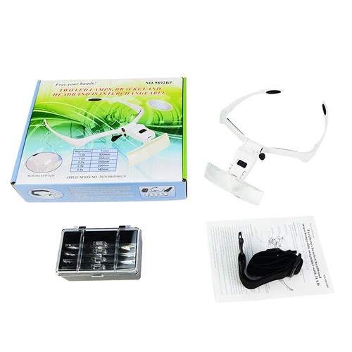 Lupa LED Gafas Lupa Reloj Joyero Reparación con Lentes Lámpara LED - Imagen 6 de 6