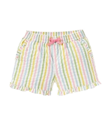 BODEN Pull-on Striped Seersucker Shorts - Multi - NWT Girls 12y