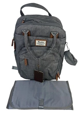 RUVALINO Baby Wickeltasche Rucksack Multifunktion Tasche +Wickelauflage Grau NEU - Bild 1 von 4