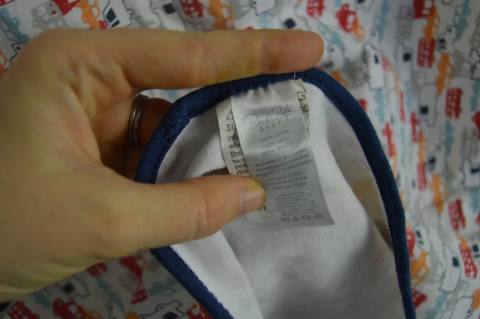 Rene Rofe автомобиль грузовик ребенка безопасности одеяло милый синий белый красный оранжевый автобус фургон - Изображение 3 из 4