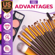 20-Piece Professional Makeup Brushes Set – Nylon Makeup Brush Set with Elegan...