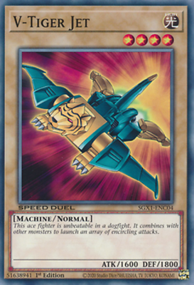 yugioh v cards V-Tiger Jet SGX1-ENC04 N/ Mint 1st YUGIOH Card