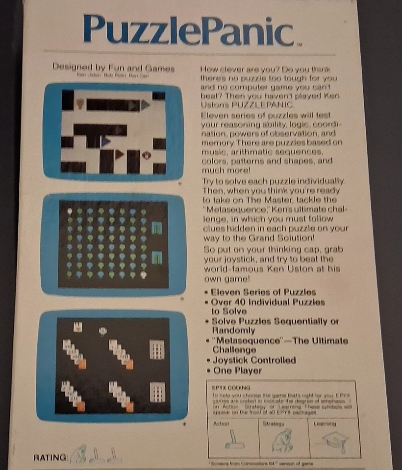 Puzzle Panic by Epyx Computer Software for Atari 400/800/XL/XE - Image 2 of 4