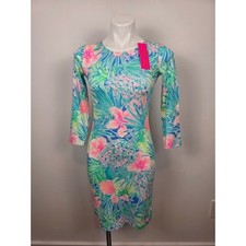 Lilly Pulitzer NWT Charley Dress Swizzle In Print Tropical Fruit Flowers XXS
