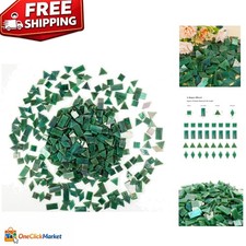 High-Quality Stained Glass Mosaic Tiles - Iridescent 0.4" Squares for Crafts
