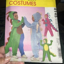 McCall's Children's Dinosaur Costume Pattern 4145 Size 3-8 UNCUT