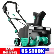 20"Corded Electric Snow Blower w/Dual LED Lights 180°Chute for 25FT Throw Distan