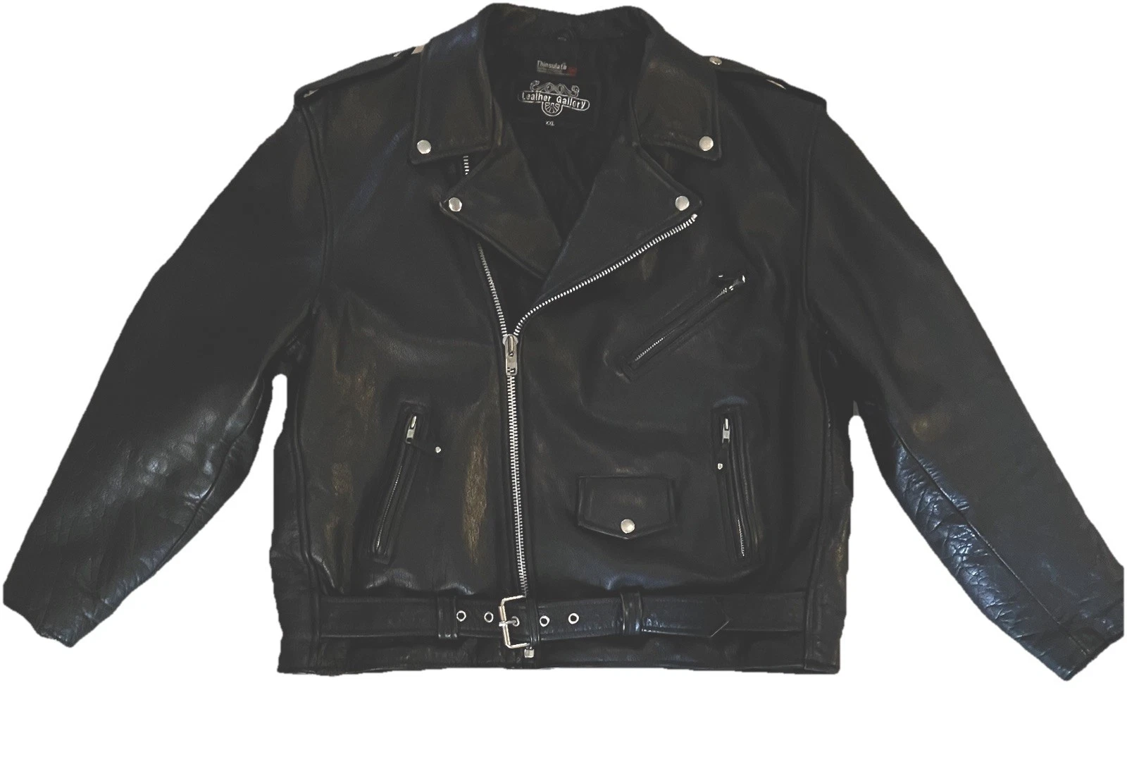 XXL Leather Gallery MENS Leather Jacket With Thinsulate Thermal Insulation Black