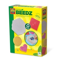 Ses Creative 06403 Green Beedz, 4 Sortierte Eco-Stiftplatten, BüGelperlen-Set Au