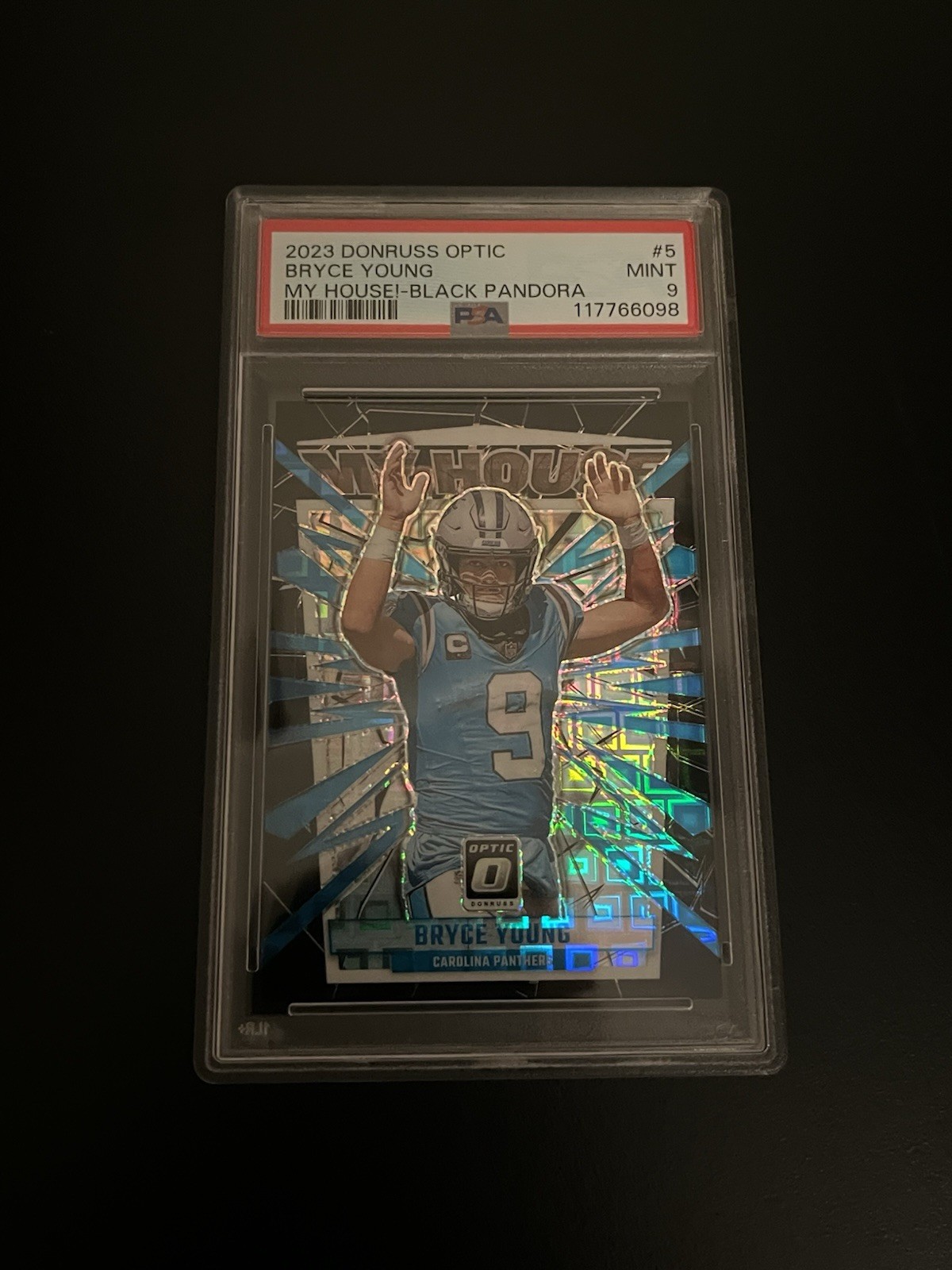 2023 Panini Donruss Optic - My House Bryce Young #5 Black Pandora Prizm /25 (RC)