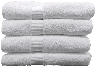 100% Cotton 27'' x 54'' White Bath Towels Ultra Soft & Absorbent Optima Collection