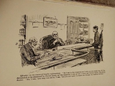 Ca6 Ephemera 1930er Jahre Punch Cartoon Täter und Dr Smith 