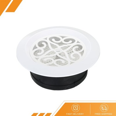 6'' Round Air Vent Ceiling Diffuser Grill Cover ABS Louver Soffit Screen White