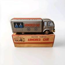 VTG Tin New Bank LTD Made In Hong Friction Powered Armored Car In Box Not Bank