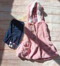 Little Lass Girls 2 Piece Set Size 6X Pink Faux Fur Vest and Leggings
