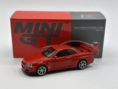 1/64 NEU Mini GT Nissan Skyline GT-R (R34) V-Spec Active Red MGT00796-R