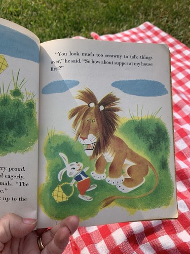 Vtg Little Golden Book Tawny Scrawny Lion 1952 B Book Fair Cond** - Picture 6 of 13