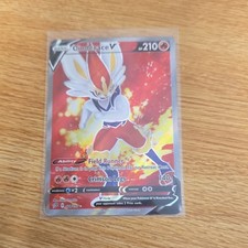 Pokémon Cinderace V Full Art Ultra Rare 178/192 Rebel Clash Holo 210 HP English