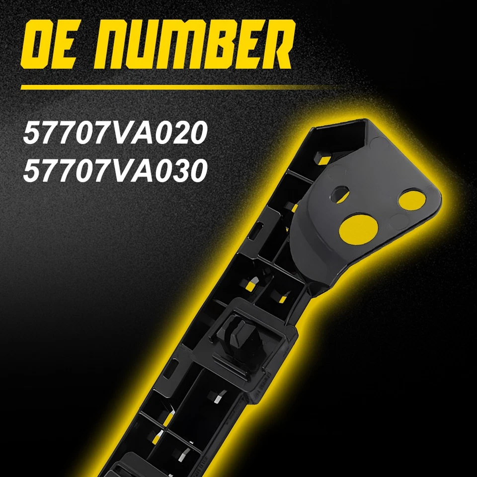 Soporte de parachoques delantero izquierdo derecho negro 2-20X para Subaru WRX 2015-2021 STi Foto 3 de 4