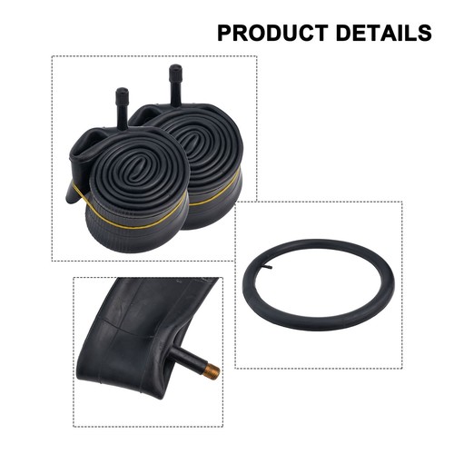 Puncture Resistant 18 Inch Inner Tubes for Bicycle Rubber Tires Pack of 2 - Picture 3 of 34