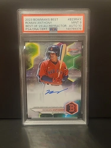 2023 BOWMAN's BEST BEST OF 2023 B23RAY ROMAN ANTHONY REFRACTOR PSA 9 AUTO 10