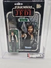 1983 Vintage Kenner Star Wars ROTJ HAN SOLO AFA 80 - 65 Back-A - Clear Bubble