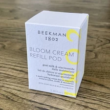 BEEKMAN 1802 Bloom Cream REFILL POD Daily Moisturizer With Goatmilk 3.38 oz