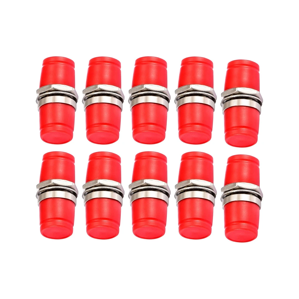 10Pcs Lot FC-FC/PC Fiber Optic Adapter Coupler Connector Female to Female RED - Image 2 of 4