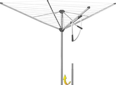 Juwel Wäscheständer / Wäschespinne Novastar 500 Compact, Leichtspann-Hebel