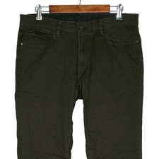 English Laundry mens rugged canvas chino pants size 34 x 32 dark green straight